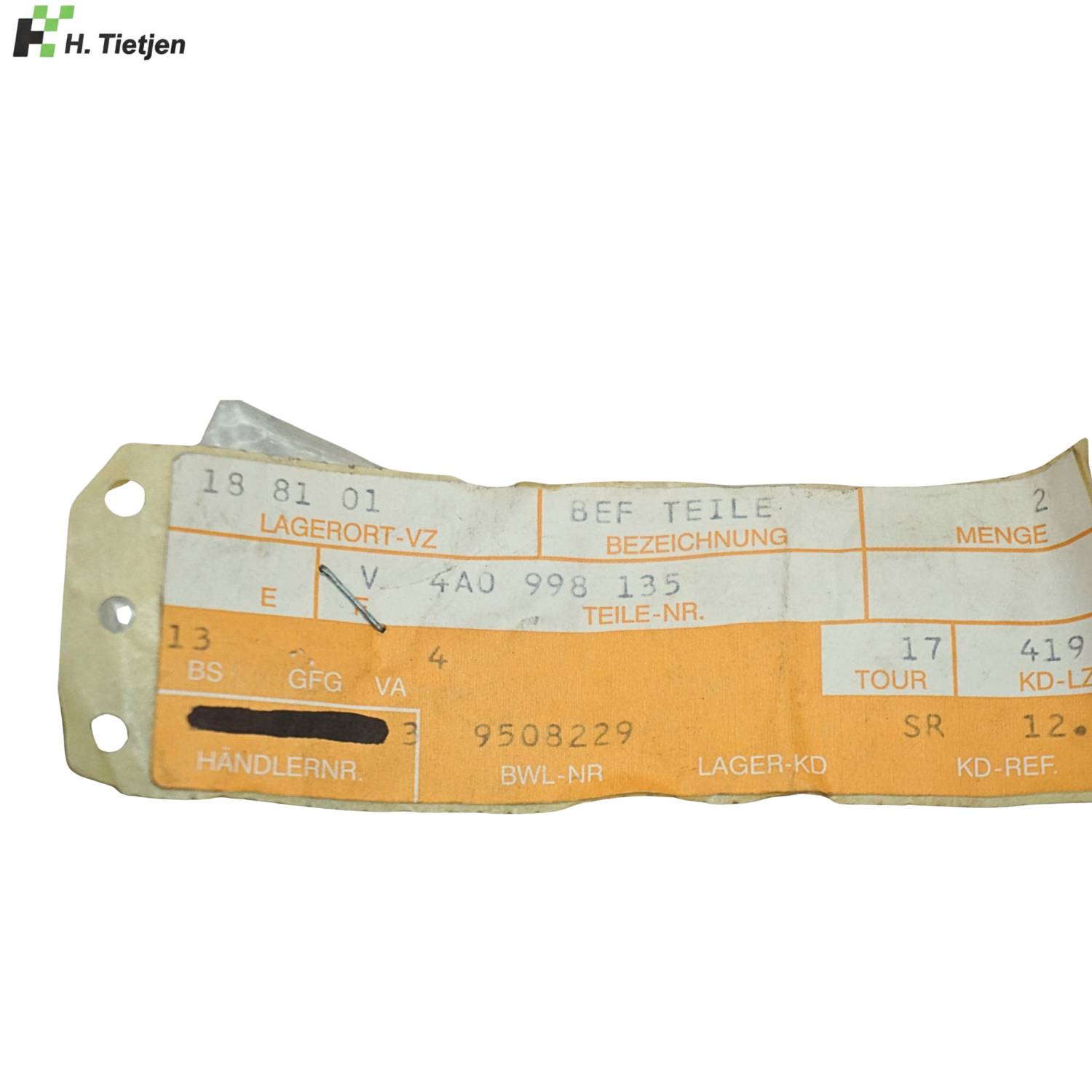 Befestigungsteile für Halogen-Nebelscheinwerfer - 4A0 998 135